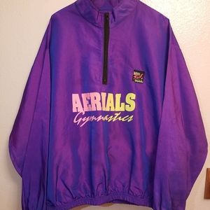 Vtg Surf Style Pullover Iridescent Windbreaker Jacket One Size Purple